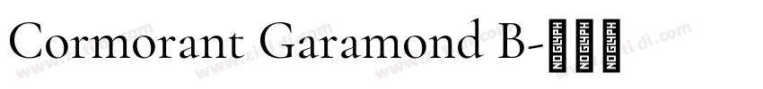 Cormorant Garamond B字体转换